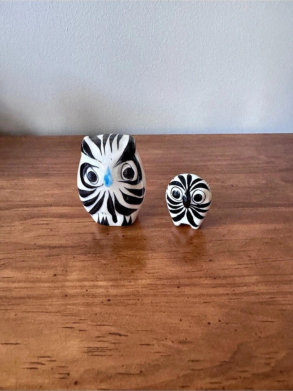Tonala Mexican Pottery Owl Set